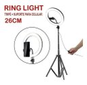 Ver imagem 4 de Ring Light Completo Iluminador 26cm + Tripé 2metros