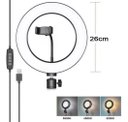 Ver imagem 5 de Ring Light Completo Iluminador 26cm + Tripé 2metros
