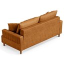 Ver imagem 5 de Sofá 3 Lugares 180cm Living Pés de Madeira Veras D05 Suede Whisky - Mpozenato