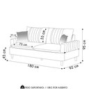 Ver mais imagens de Sofá 3 Lugares 180cm Living Pés de Madeira Veras D05 Suede Whisky - Mpozenato