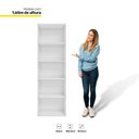 Ver imagem 2 de Kit 2 Estantes Livreiro Multiuso Luiza 5 Nichos Branco