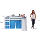 Ver imagem 4 de Cama Elevada com Escorregador e Cortina Bb1000 Branco/azul - Completa Móveis Completa Móveis