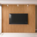 Ver imagem 1 de Painel para Tv até 90 Polegadas Arconte Ripado 100% Mdf Nature Fosco 810010 - Pnr Móveis