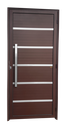 Ver imagem 1 de Porta Alumínio Lambril Premium c/Puxador e.Marrom Corten 100 Brimak
