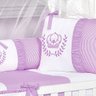 Kit Berço Lilás Para Meninas 8 Peças 100% Algodão Padrão Americano - 2