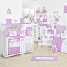 Kit Berço Lilás Para Meninas 8 Peças 100% Algodão Padrão Americano - 4