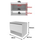Ver imagem 4 de Gabinete de Banheiro 60 Cm 1 Porta e Nicho Valente Branco