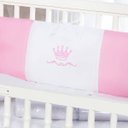 Ver imagem 5 de Kit Protetor de Berço Menina Padrão Americano Princesa Coroa 10 Peças