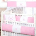 Ver imagem 1 de Kit Protetor de Berço Menina Padrão Americano Princesa Coroa 10 Peças