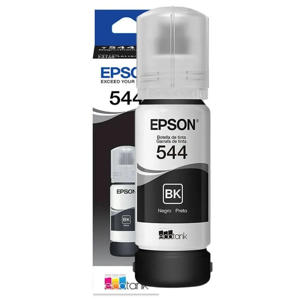 4 Refis Garrafa de Tinta EPSON 544 Preto T544120 | MadeiraMadeira