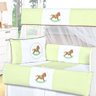 Kit berço Verde Cavalinho 8 Peças 100% Algodão Com Trocador - 1