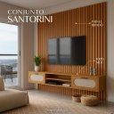 Ver imagem 5 de Conjunto Santorini – Painel Ripado + Rack Suspenso 100% MDF Nature