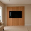Ver imagem 1 de Conjunto Santorini – Painel Ripado + Rack Suspenso 100% MDF Nature