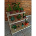 Ver imagem 3 de Prateleira Floreira 3 Andares Dobrável de Madeira Pinus