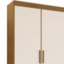 Ver imagem 4 de Guarda Roupa Solteiro Lema 3 Portas e 4 Gavetas Nature/Off White - Móveis Briz