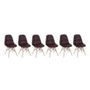 Ver imagem 1 de Kit 6 Cadeiras Eames Eiffel Botonê Marrom