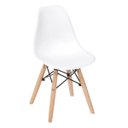 Ver imagem 3 de Conjunto Mesa Mini Square Redonda Branca com 2 Cadeiras Eiffel Infantil Branca com base Madeira