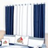 Cortina Para Quarto Azul Marinho 2m x 1,5m 100% Algodão - 1