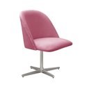 Ver imagem 1 de Poltrona Gaia Decorativa Base Giratoria Metal Suede Confortavel Rosa Bella Decor