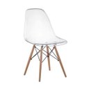 Ver imagem 1 de Cadeira Eames Eiffel em Policarbonato Transparente com Pés de Madeira