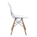 Ver imagem 2 de Cadeira Eames Eiffel em Policarbonato Transparente com Pés de Madeira