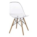 Ver imagem 3 de Cadeira Eames Eiffel em Policarbonato Transparente com Pés de Madeira