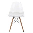 Ver imagem 4 de Cadeira Eames Eiffel em Policarbonato Transparente com Pés de Madeira