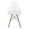 Cadeira Eames Eiffel em Policarbonato Transparente com Pés de Madeira - 4