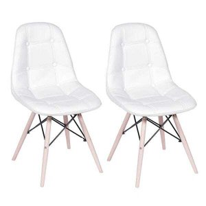 Kit 2 Cadeiras Eames Eiffel Botonê - Branca