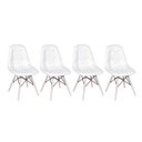 Ver imagem 1 de Kit 4 Cadeiras Eames Eiffel Botonê - Branco