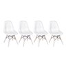 Kit 4 Cadeiras Eames Eiffel Botonê - Branco - 1