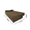 Ver imagem 4 de Sofá Cama 3 Lugares 197cm Soho Suede Marrom Herrero Decor Marrom