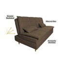 Ver imagem 3 de Sofá Cama 3 Lugares 197cm Soho Suede Marrom Herrero Decor Marrom