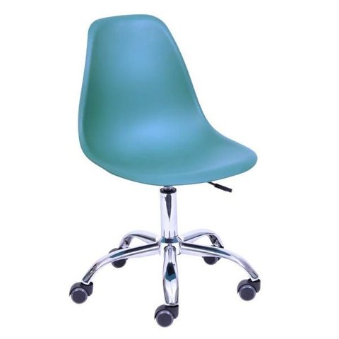 Cadeira Eiffel em PP Azul Petróleo com Base Rodizio - Or 1102