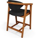 Ver imagem 4 de Kit 03 Banquetas Baixa para Cozinha Sala Jantar Bancada Cecília L02 Couríssimo Preto - Lyam Decor