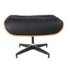 Puff Charles Eames Couro Natural Preto - 1