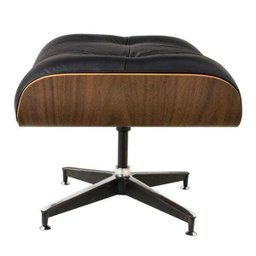 Puff Charles Eames Couro Natural Preto - 2