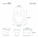 Ver imagem 2 de Assento Sanitário Poliester Ritz Creme Para Vaso Deca Com Ferragem Dourada
