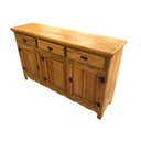 Ver imagem 3 de Balcão Buffet Arcaz de Madeira Maciça de Demolição com 3 Portas e 3 Gavetas:largura150cmxaltura100cm