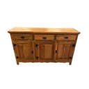 Ver imagem 1 de Balcão Buffet Arcaz de Madeira Maciça de Demolição com 3 Portas e 3 Gavetas:largura150cmxaltura100cm