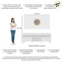 Ver imagem 6 de Rack Com Painel E Suporte Tv 65" Retrô Flórida Multimóveis V3134 Branco Branco