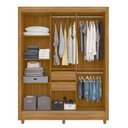 Ver imagem 5 de Guarda Roupa Bolivia 3 Portas de Correr Freijo com Off White Fosco com Espelho - Moval