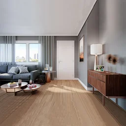 Piso laminado clicado Eucafloor Prime Click nogueira natural Caixa c/ 2,36m² - 2