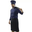 Ver imagem 2 de Avental de Cintura Chef Cozinha Tipo Saia - Preto/Azul - Único - preto / azul