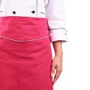 Ver imagem 3 de Avental de Cintura Feminino Madrid Chef Restaurante - Rosa - Rosa / Branco - Único