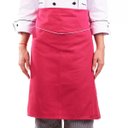 Ver imagem 1 de Avental de Cintura Feminino Madrid Chef Restaurante - Rosa - Rosa / Branco - Único
