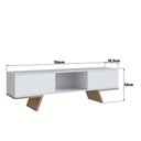 Ver imagem 4 de Rack para Tv até 60 Polegadas com 2 Portas e 1 Nicho Nobu Branco Montana