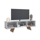 Ver imagem 3 de Rack para Tv até 60 Polegadas com 2 Portas e 1 Nicho Nobu Branco Montana