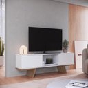 Ver imagem 2 de Rack para Tv até 60 Polegadas com 2 Portas e 1 Nicho Nobu Branco Montana