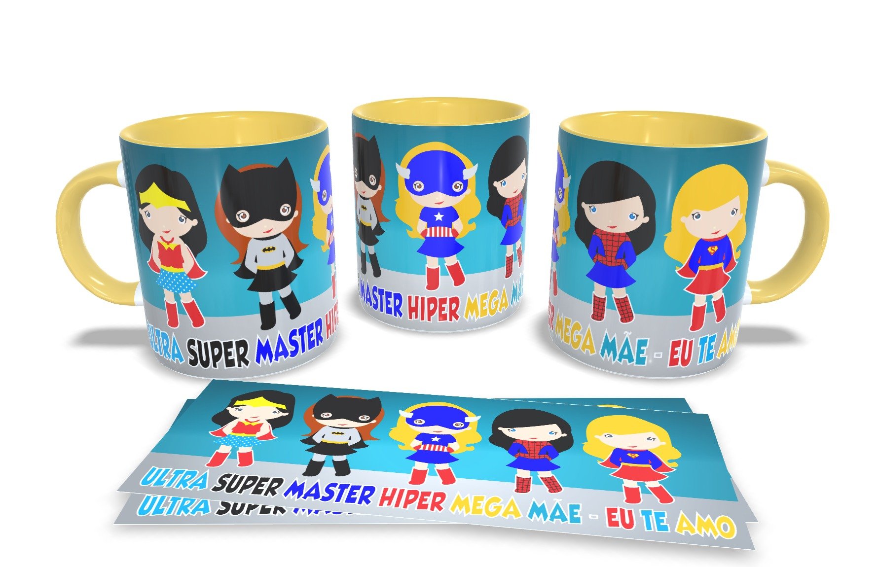 Canecas Amarelas Personalizadas Dia Das Mães - 1